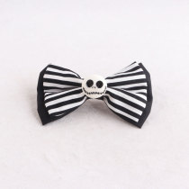 Scary Halloween/Easter boutique skull striped bow banana hair clip Halloween accessories