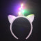 Children Halloween/Easter accessory white faux fur colors led lights up unicorn hair band