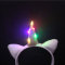 Children Halloween/Easter accessory white faux fur colors led lights up unicorn hair band