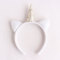 Halloween/Easter accessory white faux fur colors led lights up unicorn hair band