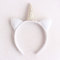 Halloween/Easter accessory white faux fur colors led lights up unicorn hair band