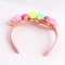 Wholesale Halloween/Easter pink rose floral leather unique gold unicorn hair band