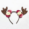 Fawn Ears Reindeer Headband Bambi Antler and Flower Deer Headband Halloween Easter