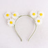 Party festival white daisy cat ear flower headband floral ear crown