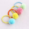 Bohemian crochet candy color pom pom hair ties yarn pom-pom bracelet wrist bun