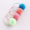 Colors girls yarn elastic pom pom hair ties rope ponytail holder hair accessory