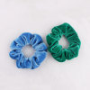 Blue/green boutique velvet hair bun wrap velvet hair scrunchie wholesale china