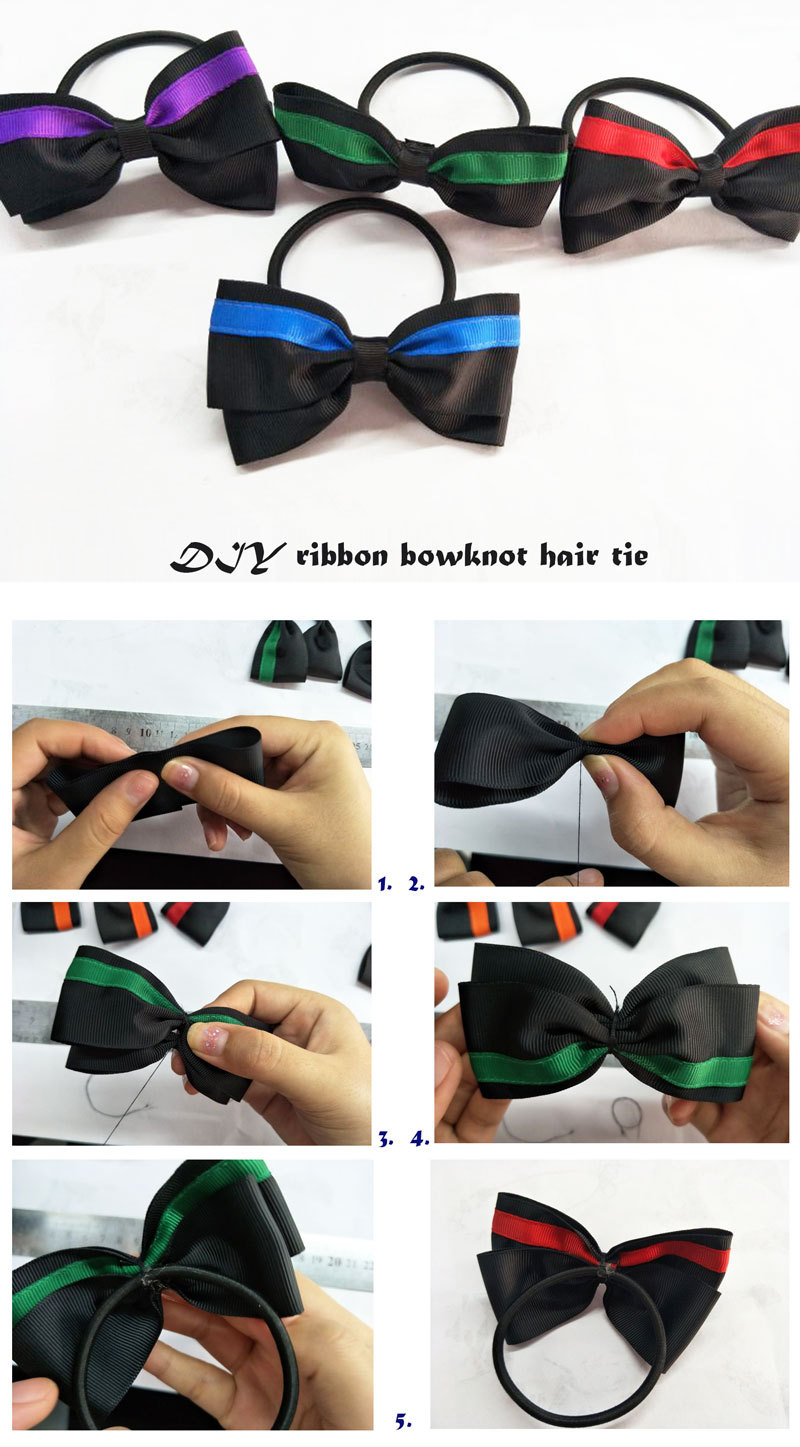 ribbon bow hair tie holder