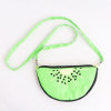 Child green canva kiwi fruit messenger bag zipper fruit handbag