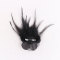 Black silk flower feather hair accessories pheasant feather brooch for party/banquet