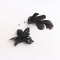 Wedding party peacock feather hair clips black sequins flower feather hairpin