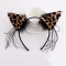 Children Halloween/Easter costumes feather leopard print cat ear headband