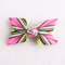 Colorful striped ribbon bow hair band hair bow clip knot bow hair tie set