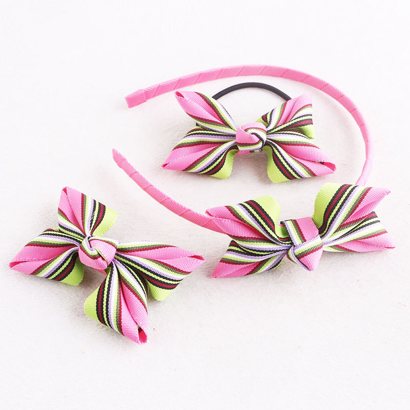 ribbon bow knot hair accessories set