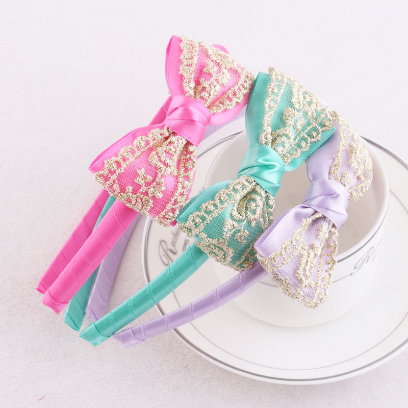 sweet lace ribbon bow hair band