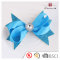 3.5'' Disney baby girl hair bow accessory shining glitter ribbon bow hair clip for boutique