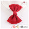Red/brown tassels micro suede bow knot hair clip for women