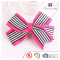 4.7 inch hot sale kid polka dots striped heart pattern ribbon bow barrette for school hairstyle
