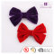 Boutique women hair medium velvet ribbon bow hair clip for Christmas matching