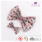 Cotton purple floral bow hair clip mini hair bow set for fifteen girl teenagers
