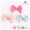 3.5 inch Pretty colors cotton small polka dot bowknot barrette hair clip for children