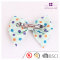 3.5 inch Pretty colors cotton small polka dot bowknot barrette hair clip for children
