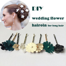 DIY idea about 8 types of mini beautiful flower hairpin for bride wedding hairstyle
