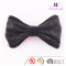 Over size crocodile pattern PU leather bow hair barrette for bun or ponytail hairstyle