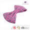 Wholesale fushia jersey leopard print bow tie hair barrette for women