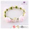 Comfy wedding floral pink roses flower headband crown for flower girls