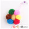 Trending Gift Flower Shape Yarn Pom Pom Key Fob Keychain Bag Charm For Girls