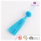 Hot sale Mexican craft blue yarn pom pom tassels keychain pendant bag handset hangs