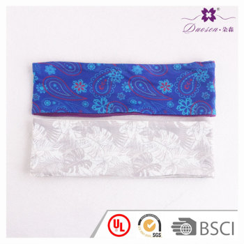 Spandex women boho stretchy floral printed hot yoga sport headband forest leaves headwrap suit