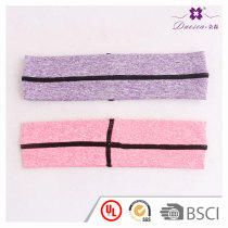 Great elastic mens headbands yoga athletic headband with best sewing wide head band for sport logo custom acceptable