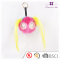 Novelty Girl Face Keychains Furry Pompom Ball Keyrings Gift Idea Faux Rabbit Fur Pom Pom Key ring Fo Bag Car Gift Decoration