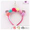 Pom pom rainbow unicorn ears headband valentines gifts for girls unicorn horn hairband lover gift birthday gift idea for parents