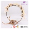 Adjustable artificial flower rattan head wreath cherry flower flower head crown for wedding bridal girls photo shoot spirng traval