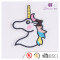 2017 New Design Embroidery Unicorn Brooches with Pin Patches for Clothing Decoration