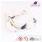 2017 Custom Chiffon Feather Print  Bunny Ear Hairband Wide Knot Bow Hair Band For Girls Cloth Matching