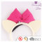 Festival  Design cream Cat Ear Alice Band with Fuschia Bow for party Decoration