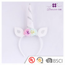 Birthday gift  Flower Horn unicorn ears headband for Children  unicorn horn hair band for girls