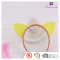 Pink Wig Hair Band for Girls with Fashion and Popular  Two Yellow  Cat's Ears Birthday Gift idea to kids