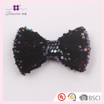 Fast Fashion Shiny Colors Changeable Sequin Bow Hair Clip For Girl