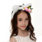 Fabric Flower Furry Cat Ears Headband Elegant Women Girl Hairband Hair Accessories