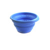 Collapsible silicone basket strainer