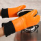 Heat resistant silicone glove with cotton