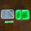 Food grade silicone foldable lunch box lunchbox