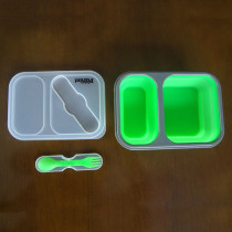Food grade silicone foldable lunch box lunchbox