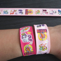 Custom Exquisite Fashion Full Color Printing Silicone Slap Band For Promotion Gift