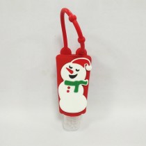 Snowman silicone sanitizer gel holder for X'mas